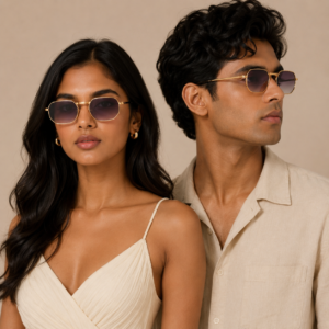 Luxury Gold Octagon Polarized Sunglasses