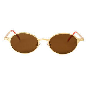 Premium Gold Oval Polarized Sunglasses