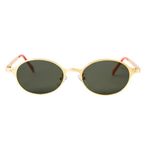 Oval Gold Frame Polarized Sunglasses