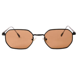 Geometric Black Frame Polarized Sunglasses