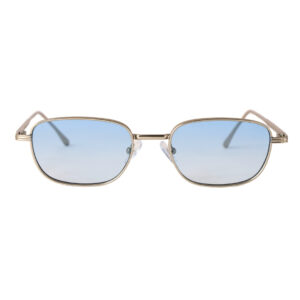 Luxe Gold Frame Blue Gradient Polarized Sunnies