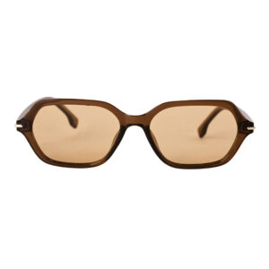 Premium Geometric Brown Polarized Sunglasses