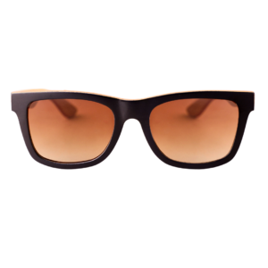 Luxury Wooden Polarized Sunglasses - Black Frame, Brown Lenses