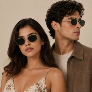 Gold Oval Sunglasses | Premium Polarized UV400