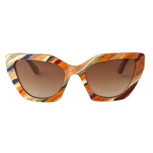 Multi-Layer Wooden Cat-Eye Polarized Sunglasses