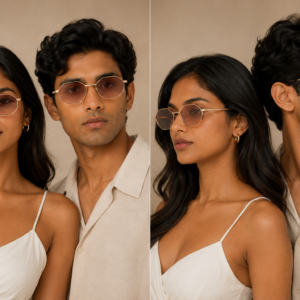 Octagonal Gold Polarized Sunglasses