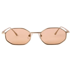 Octagonal Gold Polarized Sunglasses